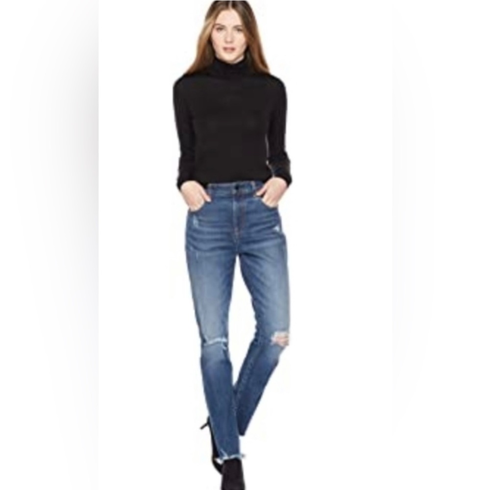HALE By AG NADINE HIGH RISE DISTRESSED STRAIGHT LEG JEAN - Picture 1 of 12
